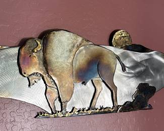 Jim Emard Buffalo Metal Wall Sculpture 	12.5x47.5in		107041
