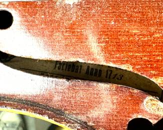 Vintage Violin Antonius Stradivarius Cremonensis Czechoslovakia in Case 	Violin: 22.5in Long x7.75in Wide Case: 5x9.5x31in	4lbs 3.5oz	970105
