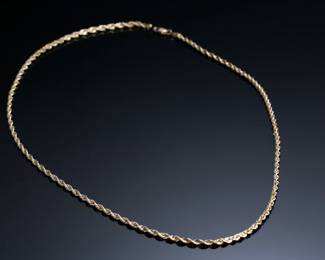 14kt Gold Michael Anthony Rope Chain Necklace 21.5in 14k 3mm	21.5in Long 3mm Thick 	13.51 grams 	614059
