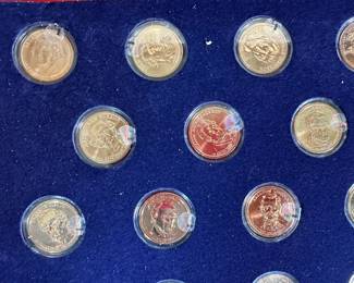 40 Coin Morgan Mint Golden Presidential Dollar Collection The Compete Gold Presidents Coin Set Complete	Case: 2.5x17x12in		107002
