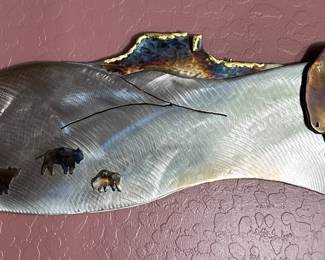 Jim Emard Buffalo Metal Wall Sculpture 	12.5x47.5in		107041
