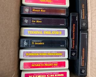 Lot of 13 1980s Vintage Texas Instruments Video Game Cartridges PHM TI Home Computer Command Module 	1 Game: 2.75x4.2x0.9in	Total: 2lbs 2 oz	970089
