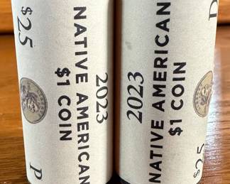 2012 to 2023 Native American Coin Set P&D 24 Rolls Uncirculated Sacagawea	Together: 7.25x6.25x4.25in		107029
