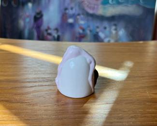 Mini McKee Style Bottoms Up Shot Glass Hand Painted	2in h x 1.75in Diameter 		110047
