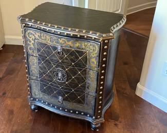 Embossed Nailhead Harlequin Nightstand Single 	29x24x15in		117012
