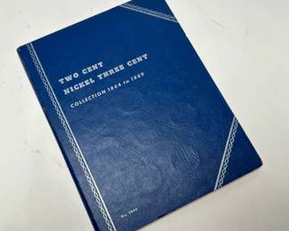 1864-1889 Two Cent Nickel Three Cent Coin Book Set 24 Coins 	7.75x6in		107092

