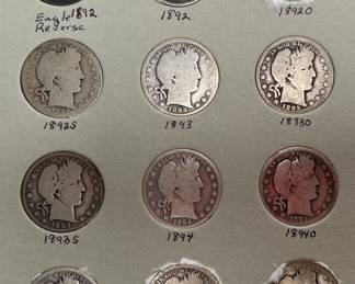 1892-1901 Barber Silver Half-Dollar Coin Book Set 30 Coins 	7.75x6in		107079
