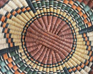 Hopi Basket Wicker Plaque Native American 	1.5in H x 15in Diameter 		107039
