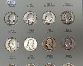 1932-1947 Washington Quarters Coin Book Set 44 Coins Complete Quarter Set	7.75x6in		107059
