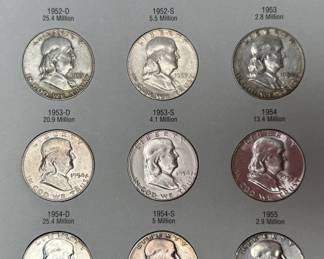 1948-1963 Franklin Silver Half-Dollar Coin Book Set Complete 36 Coins 	7.75x6in		107050
