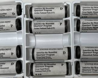 12 Rolls Uncirculated 2014-2015 American the Beautiful Quarters Smoky Mountains Shenandoah Arches Everglades 	Box:1.25x4x6in		107069
