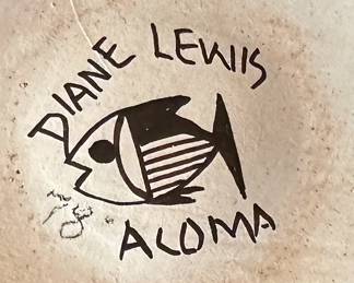 Diane Lewis Acoma Pueblo Seed Pot Native American Pottery Kokopelli 	1in h x 2.25in Diameter 		104006
