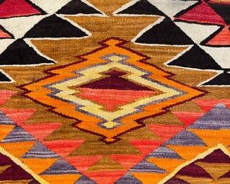 8x5ft Circa 1880 Navajo Transitional Eye Dazzler Blanket Rug Native American Weaving 	96x64in		104019