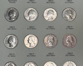 1988-1998 Washington Quarters Coin Book Set 35 Coins Complete Quarter Set	7.75x6in		107062
