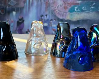 Set of 5 McKee Style bottoms up shot Glasses	3.5in H x 2.25in Diameter 		110046
