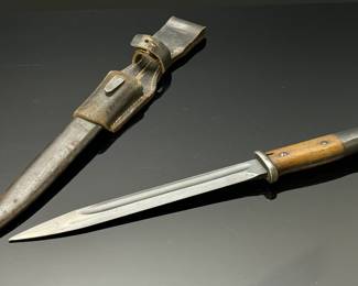 Vintage German WWII Jos. Corts Bayonet K98 bayonet & Scabbard JOS K-98	Bayonet: 15 1/8in Long Blade: 9 7/8in Long in scabbard: 16.5in Long 	10lbs 8 oz	970016
