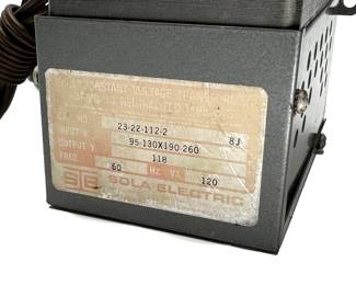 Sola 23-22-112-2 Constant Voltage Transformer Harmonic Neutralized	9x4x5in 	12lbs 11oz	970073
