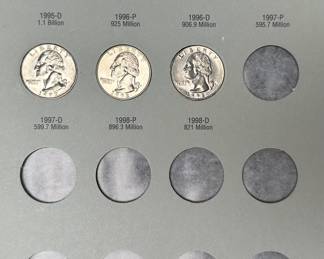 1988-1998 Washington Quarters Coin Book Set 35 Coins Complete Quarter Set	7.75x6in		107062
