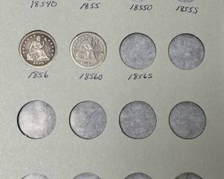 1838-1856 Liberty Seated Quarters Coin Book Set 25 Coins Partial Quarter Set	7.75x6in		107053
