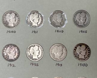1905-1916 Barber Quarters Coin Book Set 36 Coins Partial Quarter Set	7.75x6in		107057

