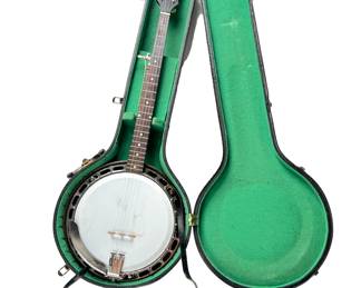 1940s Vintage Gibson RB-100 Banjo 5-String Resonator with Case 	Case: 5.25x15.5x40in	16.5lbs	970008