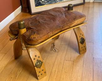 Vintage 1960’s Egyptian Camel Saddle Stool	16 x 23 x 14in		106005
