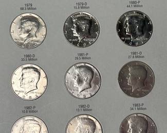 1964-1984 Kennedy Half-Dollar Coin Book Set Complete 36 Coins 	7.75x6in		107051
