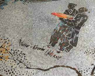 Philip & Kelvin LaVerne Chan Coffee/Cocktail Table in Bronze and Pewter	17.25 in H x 35.5in Diameter