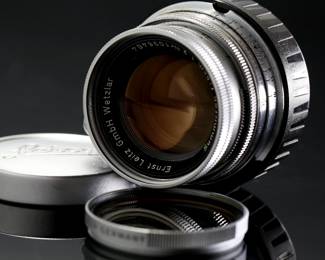 1950s Leica Leitz Summicron 50mm f/2 Lens 1:2/50 Wetzlar M3 5cm 1:2 Type 1 Collapsible M Bayonet Mount 	Collapsed: 1.95in long x 2in Diameter 	0.5lbs 	970004
