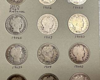 1902-1910 Barber Silver Half-Dollar Coin Book Set 30 Coins 	7.75x6in		107080
