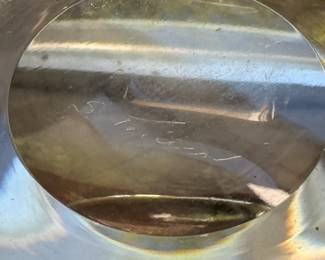 John Dreves Steuben Scroll Base Footed Bowl Signed 	2.75in H x 8.25in Diameter 		130002
