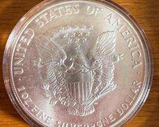 The Complete United States Silver Eagle Collection The Morgan Mint 32 1 Oz Fine Silver Coins USA 1 Dollar 	Case: 2.5x17x12in		107001
