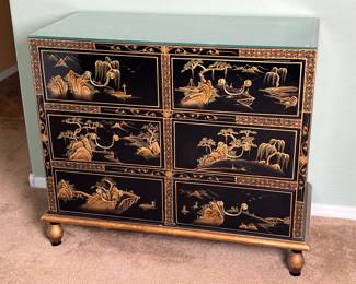 6-Drawer Asian Dresser Hand-Painted 	31.5x38x17in		110059
