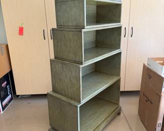 Vintage Green Stackable Bookshelf System	66.5 x 37 x 18in		117014
