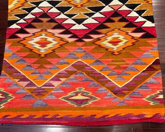 8x5ft Circa 1880 Navajo Transitional Eye Dazzler Blanket Rug Native American Weaving 	96x64in		104019