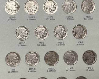 1913-1938 Buffalo Nickel Coin Book Set 66 Coins 	7.75x6in		107087