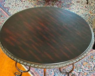 Wood Top Metal Frame Table	30in H x 38in Diameter		117009
