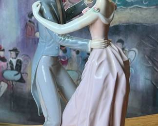 Lladro 1372 Anniversary Dance Porcelain Figurine Dancing couple W/ Original Box  Baile Aniversario	12in H 		110049
