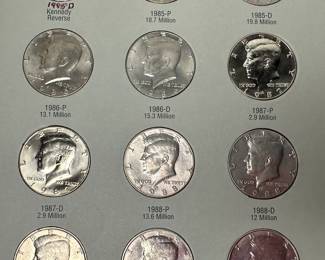 1985-1999 Kennedy Half-Dollar Coin Book Set 31 Coins 	7.75x6in		107052
