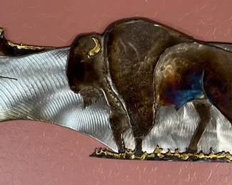 Jim Emard Buffalo Metal Wall Sculpture 	12.5x47.5in		107041
