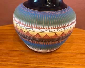 Navajo Pottery Artist Signed by Ella Morgan 	6x8x8	2lbs	108012
