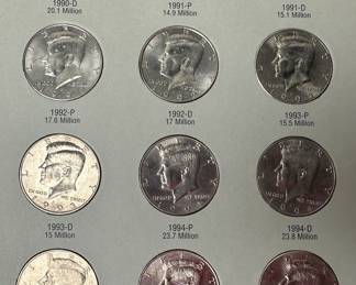 1985-1999 Kennedy Half-Dollar Coin Book Set 31 Coins 	7.75x6in		107052
