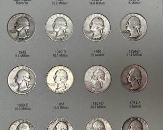 1948-1964 Washington Quarters Coin Book Set 41 Coins Complete Quarter Set	7.75x6in		107060
