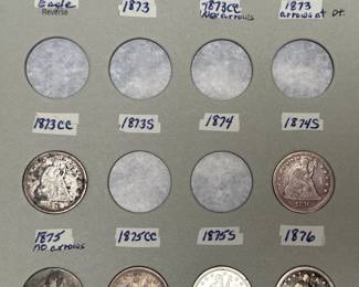 1873-1891 Liberty Seated Quarters Coin Book Set 15 Coins Partial Quarter Set	7.75x6in		107055
