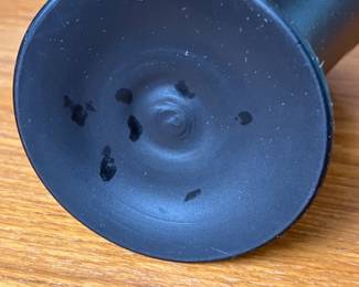 Tiffin Black Amethyst Glass Vase W Gold Hand Painted Bird	8.25 x 4.25 x 4.25 in Hole Diameter 3in		110003
