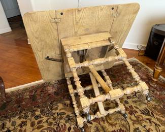 3pc Baker Furniture Adjustable Table and 2 chairs	27x36x22-39in		117003
