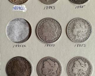 1884-1891 Morgan Silver Dollar Coin Book Set 26 Coins 	7.75x6in		107006