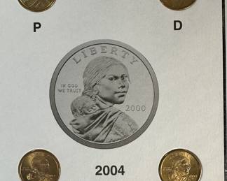 2000-2004 Sacagawea Dollar Book Set Dollar Coin Book Set 11 Coins Harris	7.75x5.75in		107013
