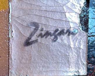 Zinargo Sweet Heart Vitreous Enamel Metal Tile Original Art&nbsp;	20x20x1.75in		104028
