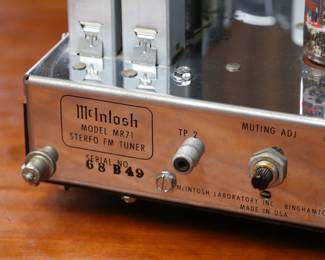 McIntosh MR71 Vintage Audiophile Tube FM Tuner MR-71 	5.5x16x14in D	27lbs	970013